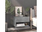 Wall-mounted bedside table, concrete grey TTRI03663