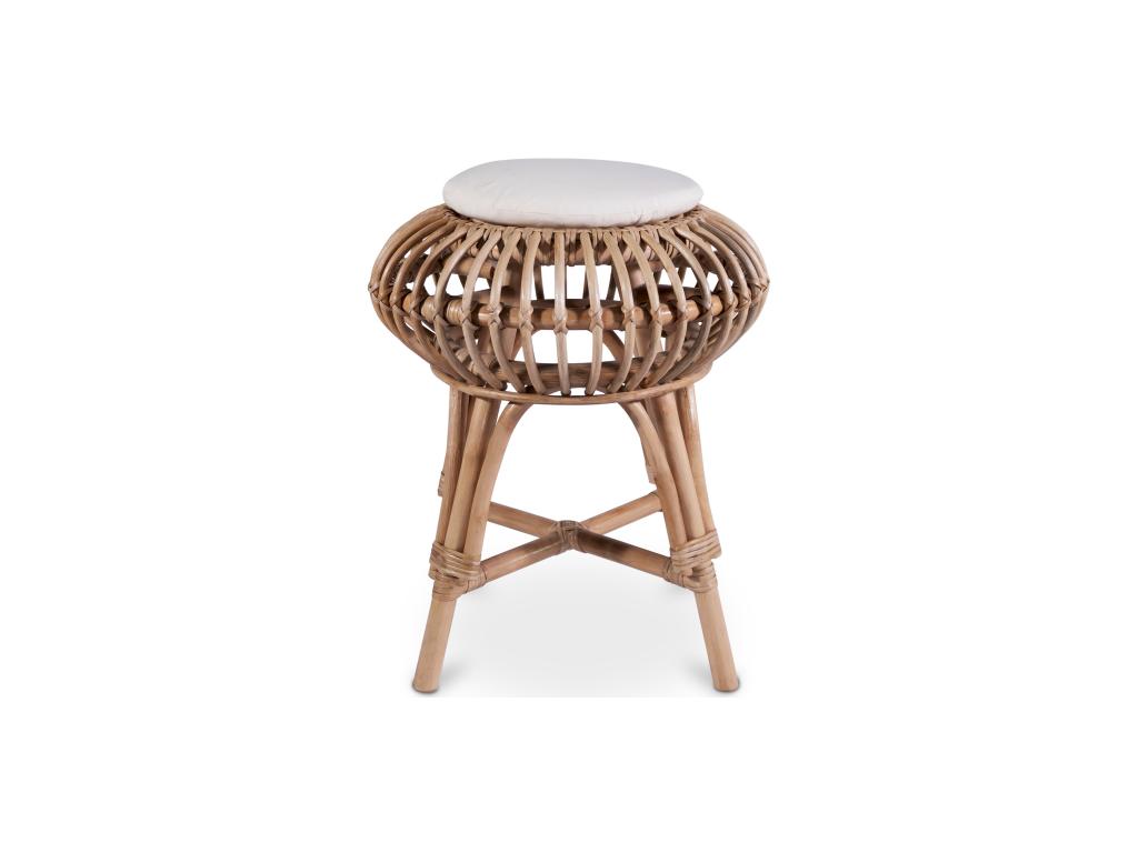 Rattan bar stool - Zensova style, white, EAUY89550