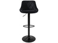 Set of 2 Height Adjustable Swivel Bar Stools in Velvet MDTM88541
