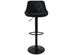 Set of 2 Height Adjustable Swivel Bar Stools in Velvet MDTM88541