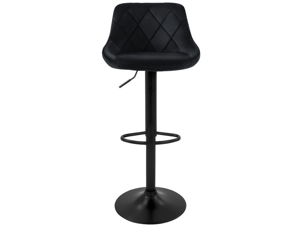 Set of 2 Height Adjustable Swivel Bar Stools in Velvet MDTM88541