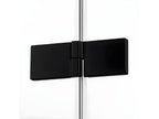 Right-hand pivoting shower enclosure 90x80 BLACK, black color, front access WVDR39208