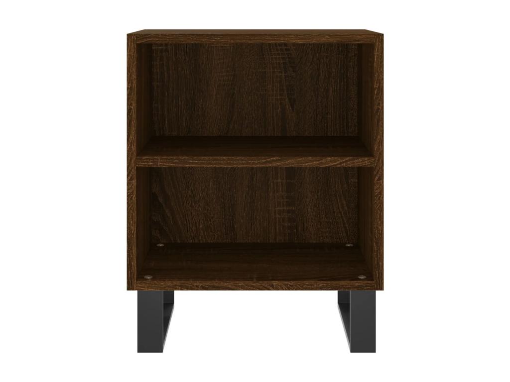 2-piece bedside tables, brown oak, 40x30x50cm, engineered wood, UABR24976