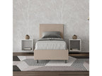 Upholstered bed in dove grey faux leather, Zensova, without Zensova cover, 80x200 HFTE16514