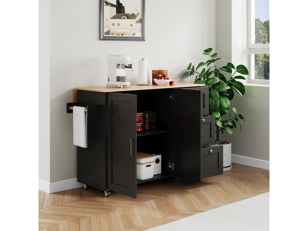 Zensova by Zensova - with folding countertop - 3 drawers and adjustable shelves - Zensova RADD18125