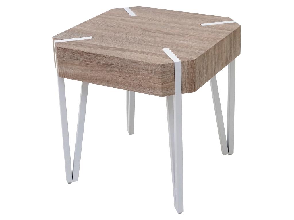 Coffee table T574 oak with light metal legs BDKG31963