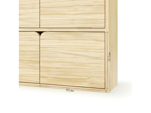 Zensova HOWT57196 8-Door Solid Wood Bookshelf