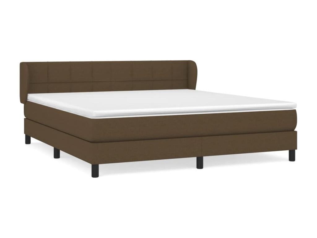 Bed base with mattress, dark brown, 180x200 cm, OCZG99257