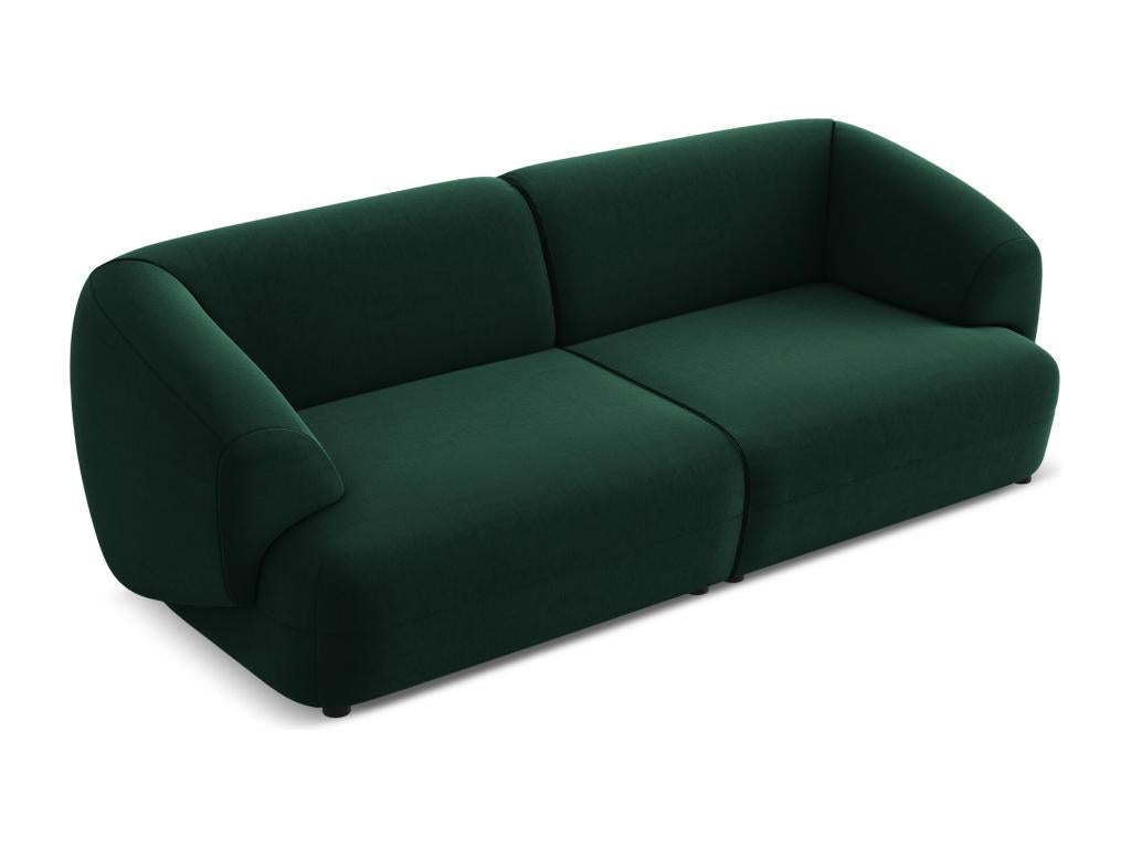 Modular 4-seater velvet sofa - bottle green - Zensova QMKV67605