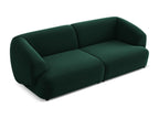 Modular 4-seater velvet sofa - bottle green - Zensova QMKV67605