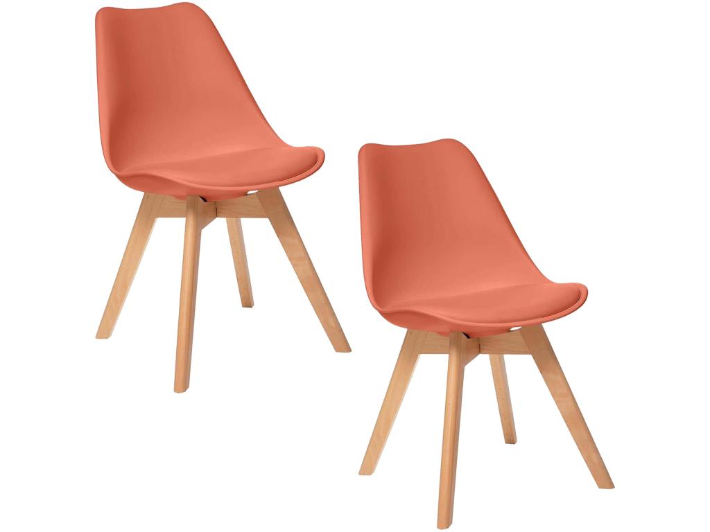 Set of 4 terracotta chairs, W- 48 x D- 55 x H- 81 cm, WVEC45378