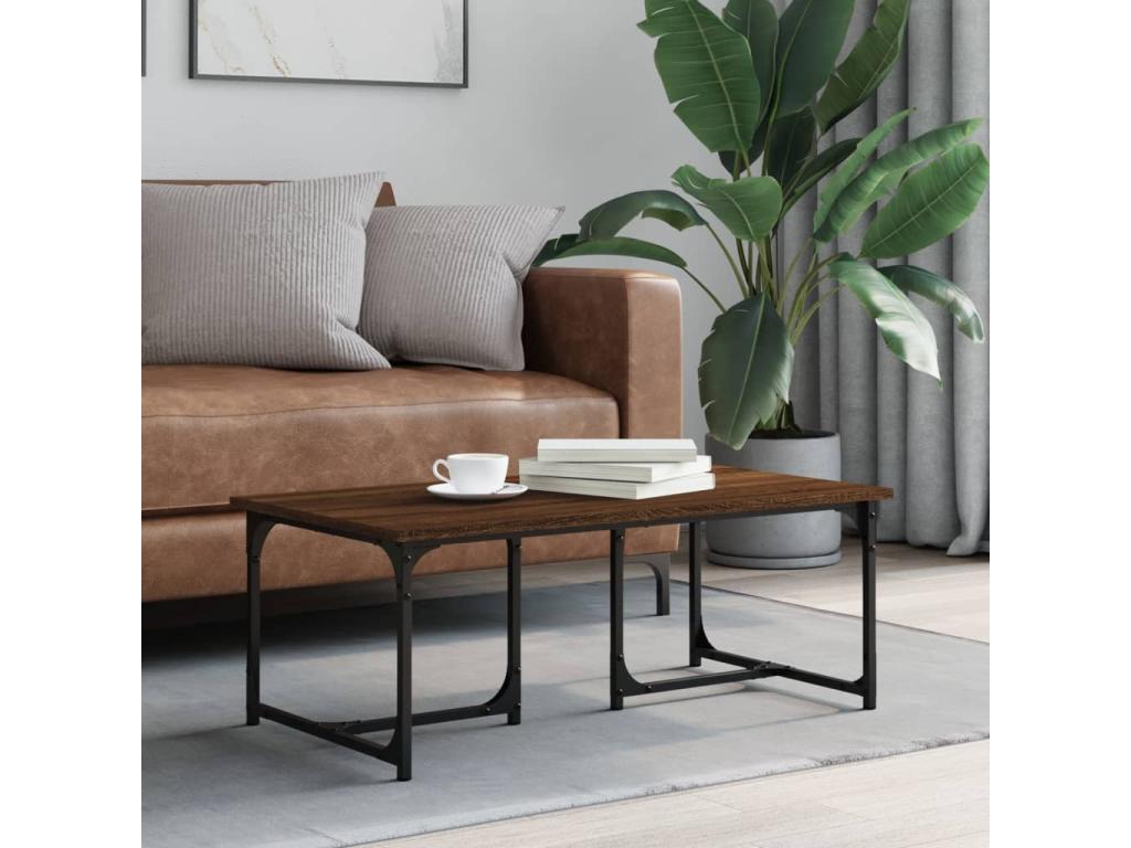 Coffee table, brown oak, 90x50x35 cm, Zensovaingénierie NSQI21098