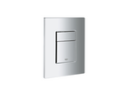 Zensova rimless toilet pack with seat, Zensova concealed cistern, square chrome flush plate LGII23779