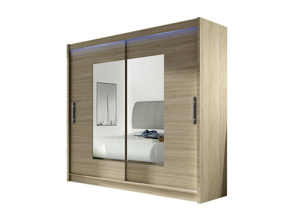 Zensova 106 Wardrobe, Zensova Oak, 215x180x58cm, Sliding Wardrobe Doors, ASZQ17892