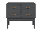 Grey console cabinet 90x40x78 cm Solid pine wood NXNW74950