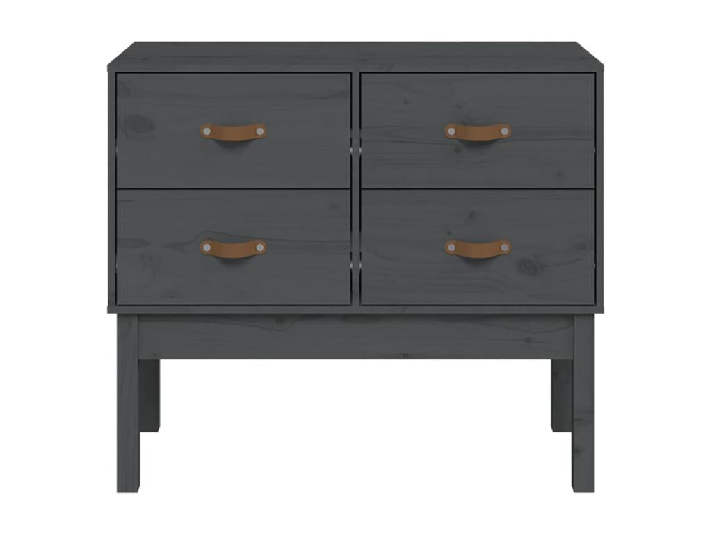 Grey console cabinet 90x40x78 cm Solid pine wood NXNW74950