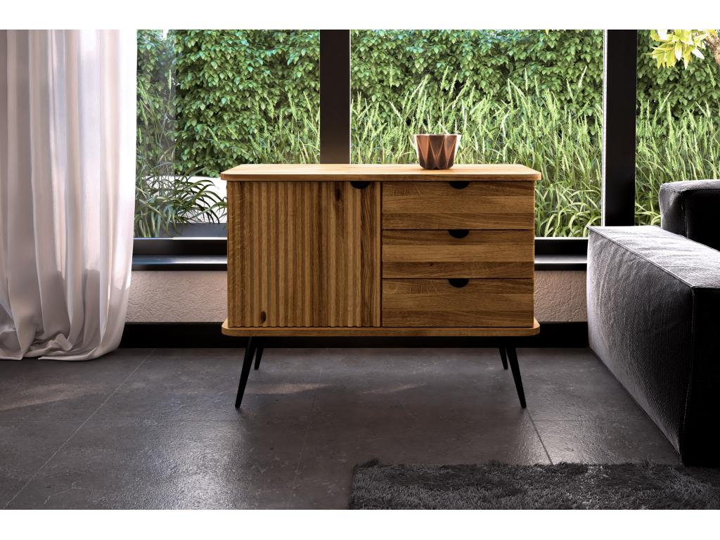 Elariva - Chest of drawers in solid wild oak with natural oil finish DXUG94182