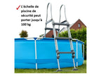 Elariva Garden 00091 Double Pool Ladder 107 cm - Elariva Above Ground Pool Accessory 2x3 Steps FJPQ18134