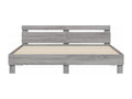 Lysvia bed frame with headboard and LED lighting, grey, 180x200 cm, HAWD46728