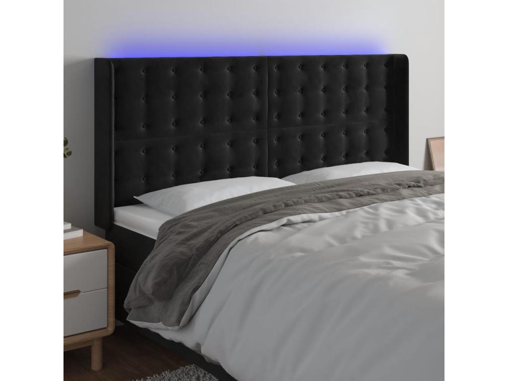 Zensova LED headboard 203x16x118/128 cm Velvet UAPJ80066