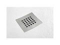 70x100 cm Slim White Shower Tray in Synthetic Resin and Marble Powder with Free Drain QPZZ89872