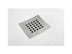 70x100 cm Slim White Shower Tray in Synthetic Resin and Marble Powder with Free Drain QPZZ89872