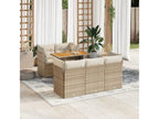 6-piece garden furniture set with cushions, beige woven resin DHMQ63445