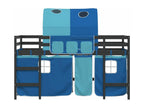 Children's loft bed with tunnel, mattress not included, blue, 90x190 cm, VQHR62515