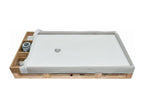 Sand-colored shower tray with smooth finish, CACH colored grate - 110x90 cm QBFC43621