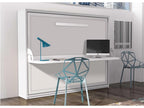 Wall bed with desk 90x190 bleached oak P 35 Zensova IFJD13115