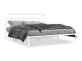 Metal bed frame with white headboard 183x213 cm WNQZ04047