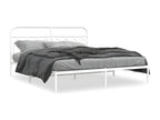 Metal bed frame with white headboard 183x213 cm WNQZ04047