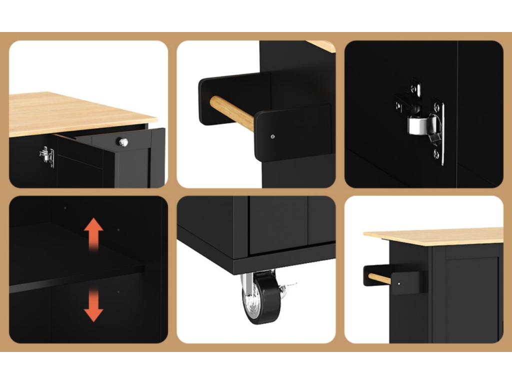 Zensova by Zensova - with folding countertop - 3 drawers and adjustable shelves - Zensova RADD18125