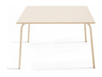 Square garden table in ivory steel, 120 cm - Zensova QXLS60718