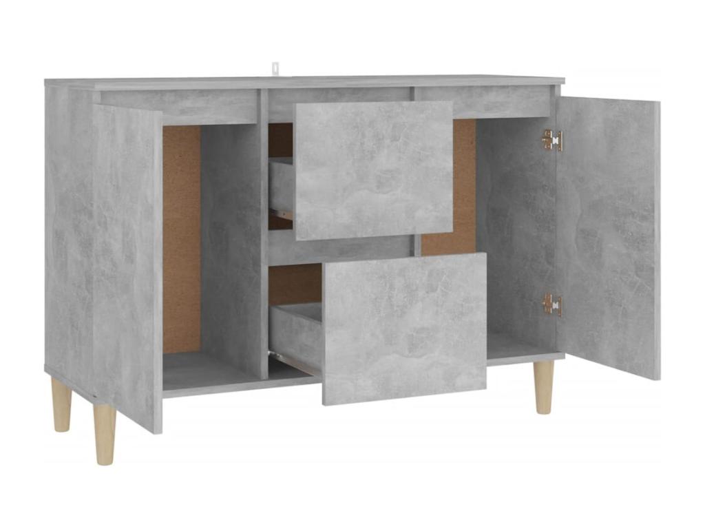 Concrete Gray Sideboard 103.5x35x70 cm Chipboard NDWX57853