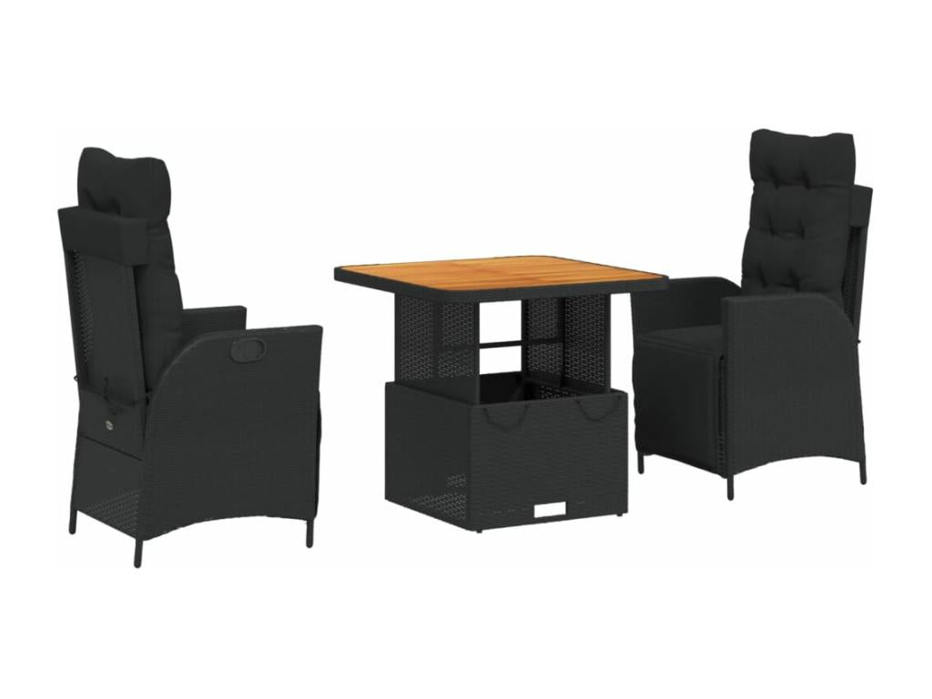 Zensova 3-piece garden dining set with cushions BIBO05937