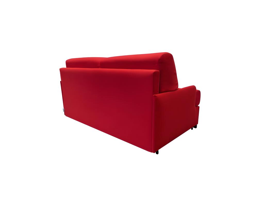 Elariva Ruby Red 3-Seater Convertible Sofa with Simmons 140cm Mattress YAJD93512